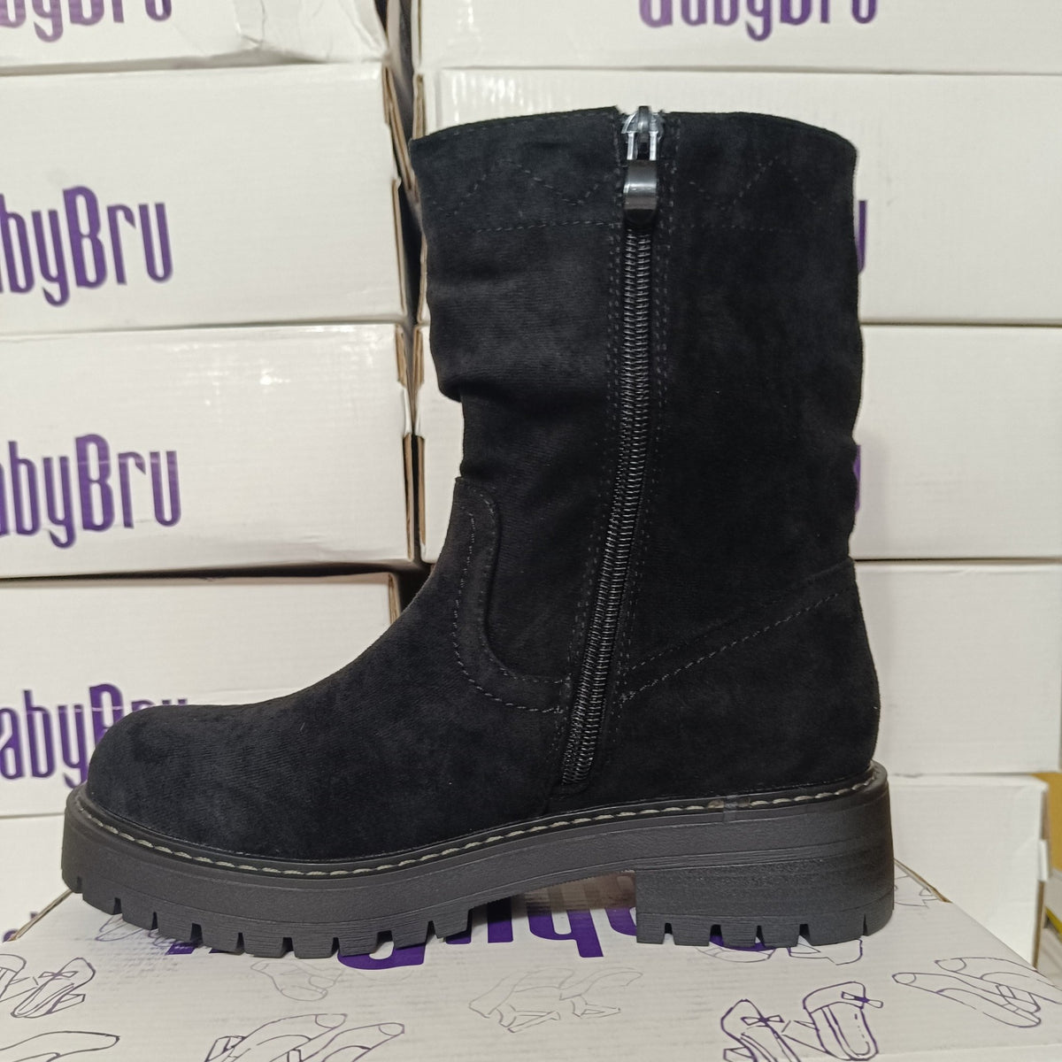 Bota corta de Mujer Negro (BB12.N) - Gabybru Calzados
