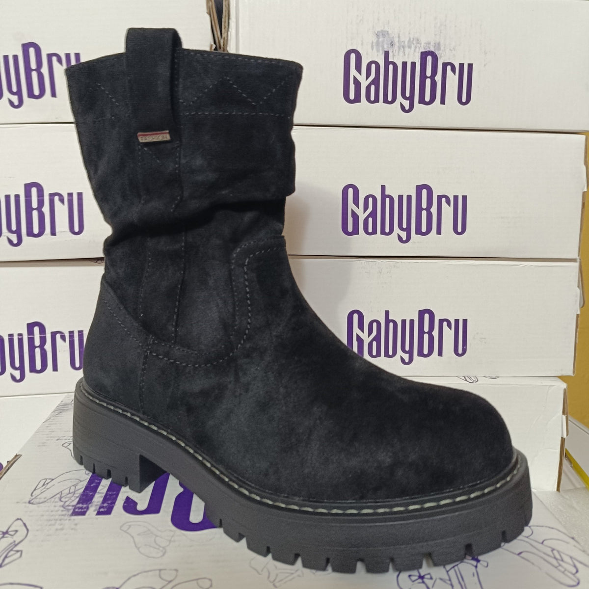 Bota corta de Mujer Negro (BB12.N) - Gabybru Calzados