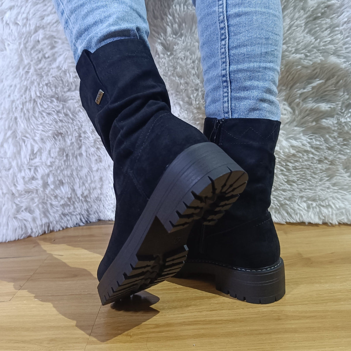 Bota corta de Mujer Negro (BB12.N) - Gabybru Calzados