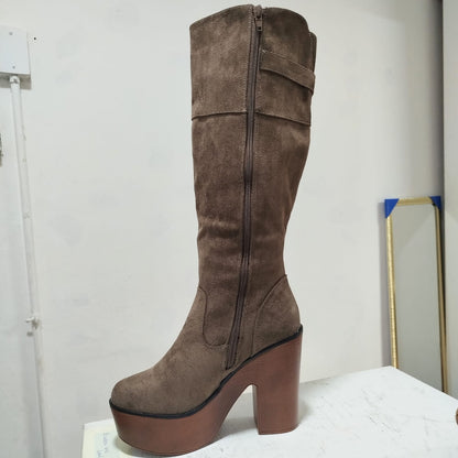 Bota de Mujer Alta Camel (BT05.Ca) - Gabybru Calzados