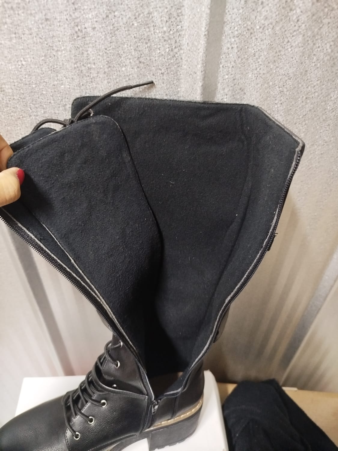 Bota de Mujer Alta Cordones (BT54.E) - Gabybru Calzados