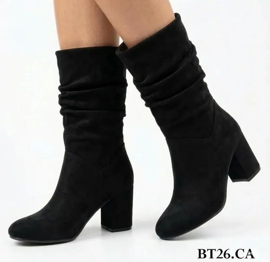 Bota de Mujer Alto Negro (BT26.N) - Gabybru Calzados