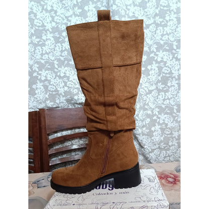 Bota de Mujer Baja Camel (BT27.Ca) - Gabybru Calzados