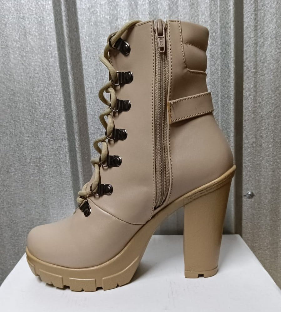 Botin de mujer Alto Beige Liviano (TC2.BE) - Gabybru Calzados