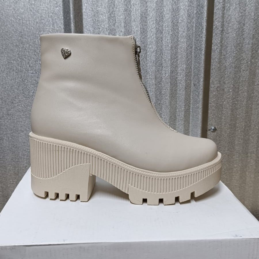 Botin de mujer alto hueso (BA117.U) - Gabybru Calzados