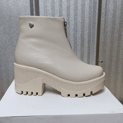 Botin de mujer alto hueso (BA117.U) - Gabybru Calzados