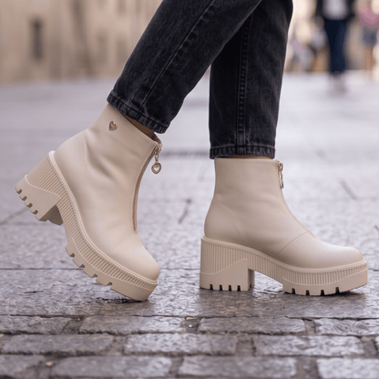 Botin de mujer alto hueso (BA117.U) - Gabybru Calzados