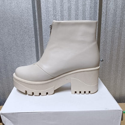 Botin de mujer alto hueso (BA117.U) - Gabybru Calzados