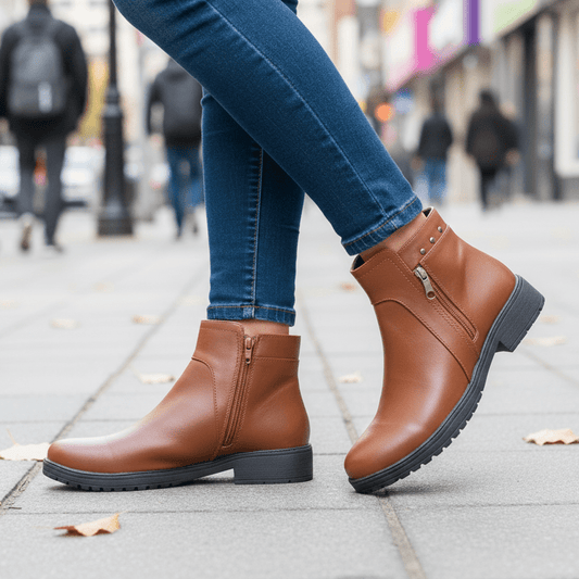 Botin de Mujer Bajo Cafe (BB7.Cf) - Gabybru Calzados