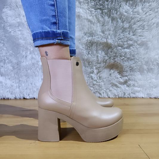 Botin de mujer Beige (BA76.Be) - Gabybru Calzados