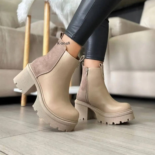 Botin de mujer Beige (BA77.Be) - Gabybru Calzados