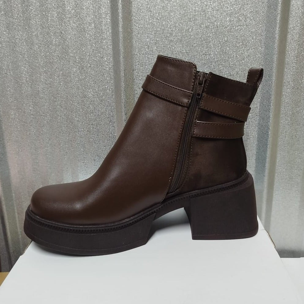 Botin de Mujer Cafe Alto medio (BA120.Mr) - Gabybru Calzados