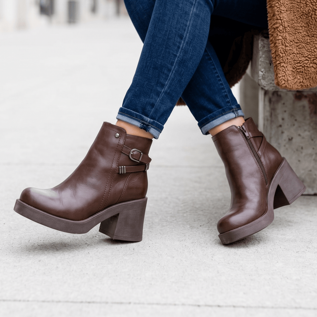 Botin De Mujer Cafe (BA108.EF) - Gabybru Calzados