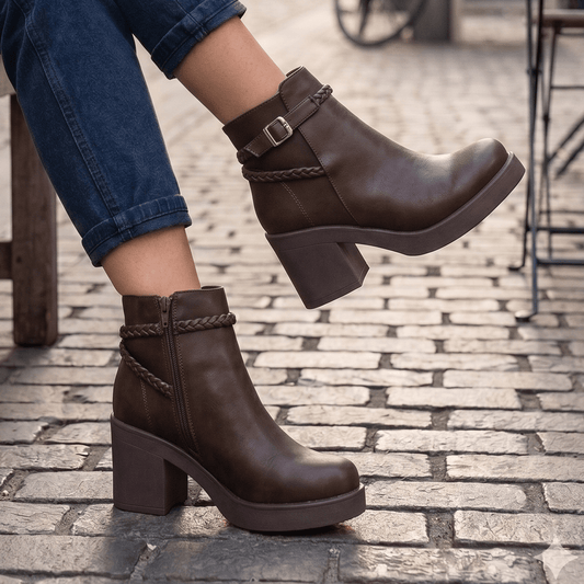 Botin De Mujer Cafe (BA116.EF) - Gabybru Calzados