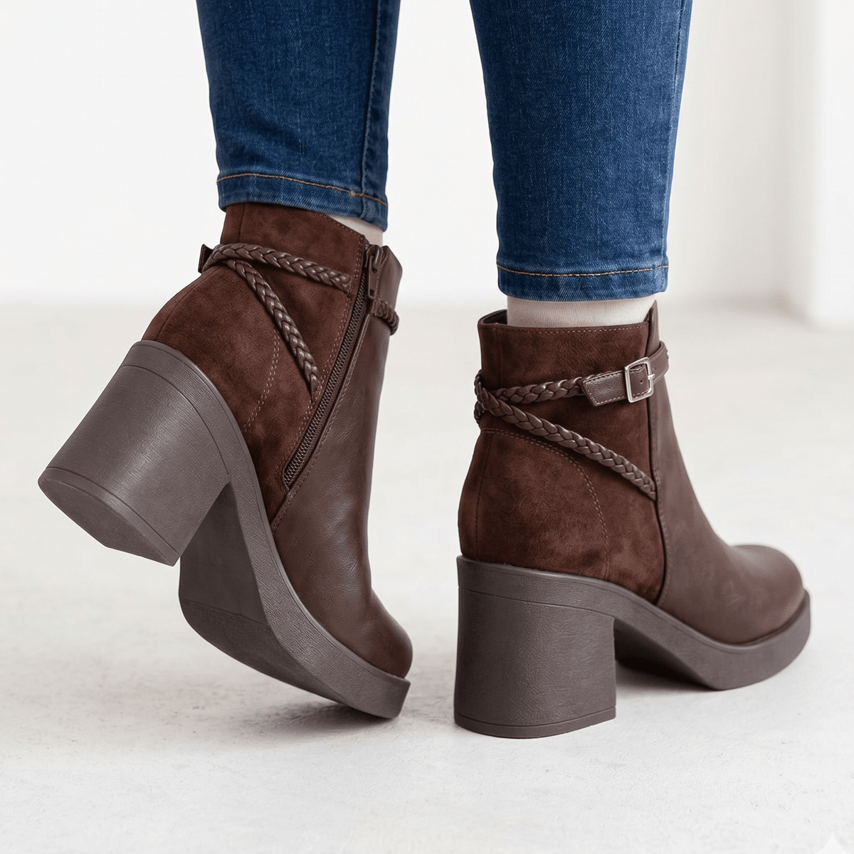 Botin De Mujer Cafe (BA116.EF) - Gabybru Calzados