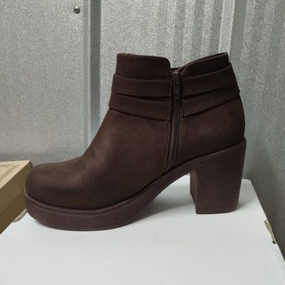 Botin de Mujer Cafe Gamuza (BA112.MR) - Gabybru Calzados