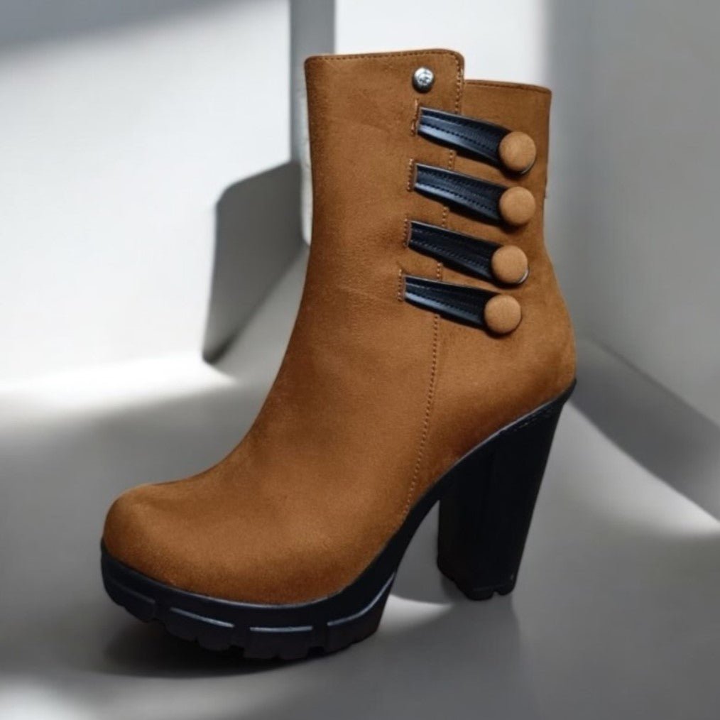 Botin de Mujer Camel Alto (BA73.CA) - Gabybru Calzados