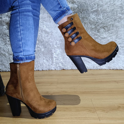 Botin de Mujer Camel Alto (BA73.CA) - Gabybru Calzados