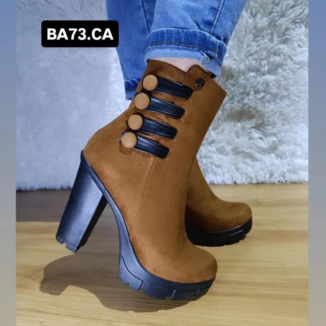 Botin de Mujer Camel Alto (BA73.CA) - Gabybru Calzados