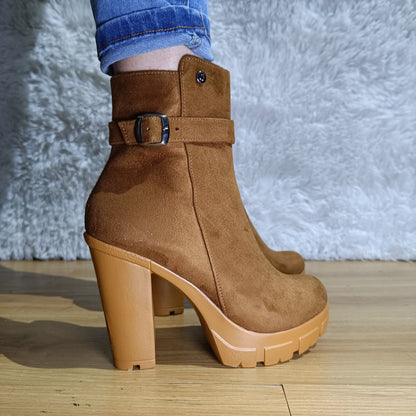 Botin de Mujer Camel Alto (BA74.CA) - Gabybru Calzados