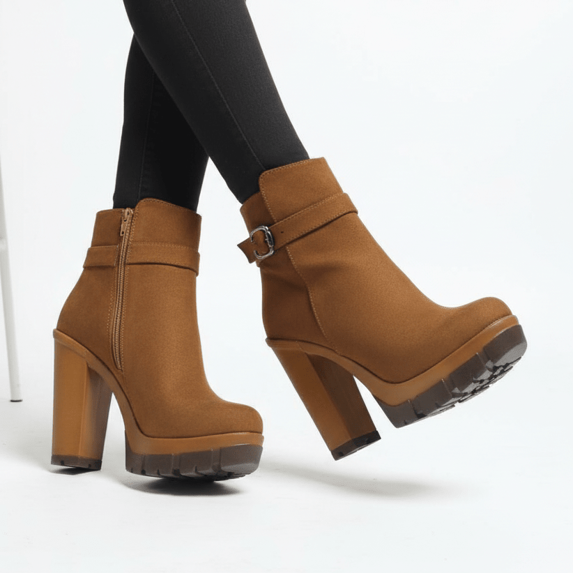 Botin de Mujer Camel Alto (BA74.CA) - Gabybru Calzados