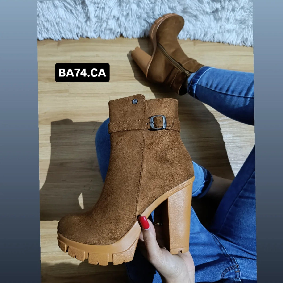 Botin de Mujer Camel Alto (BA74.CA) - Gabybru Calzados