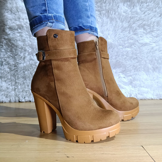 Botin de Mujer Camel Alto (BA74.CA) - Gabybru Calzados