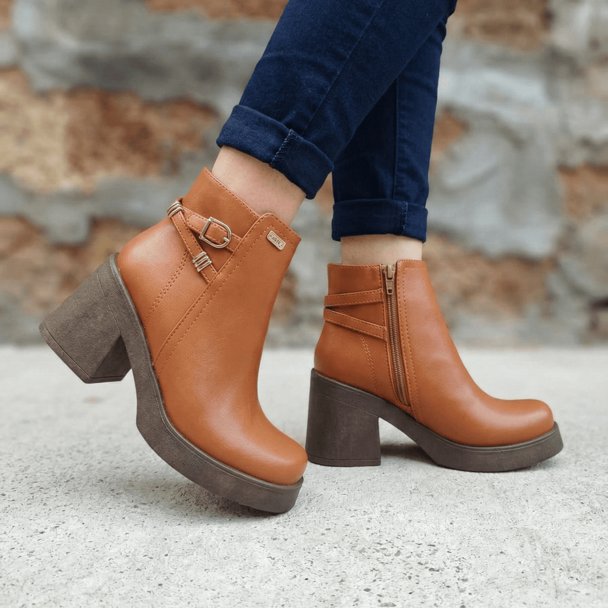 Botin De Mujer Camel (BA108.Ca) - Gabybru Calzados