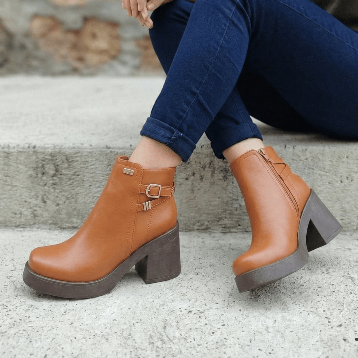 Botin De Mujer Camel (BA108.Ca) - Gabybru Calzados