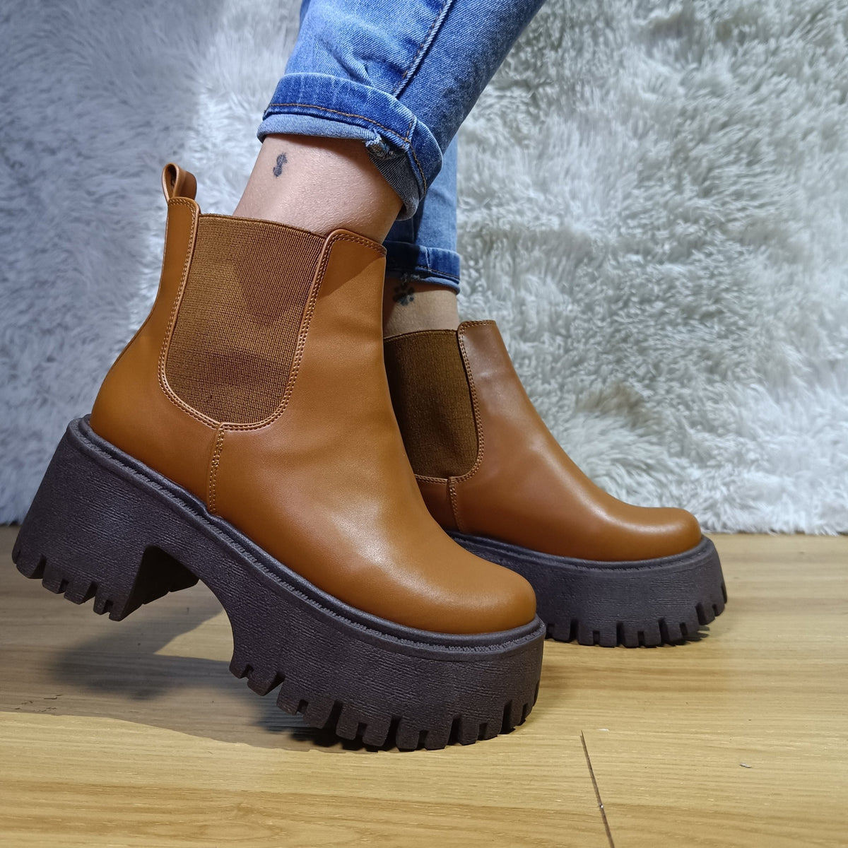 Botin de mujer Camel (BA82.Ca) - Gabybru Calzados