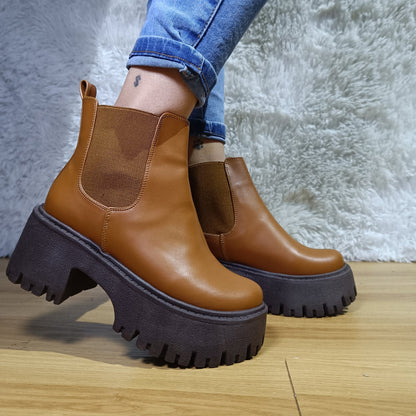 Botin de mujer Camel (BA82.Ca) - Gabybru Calzados