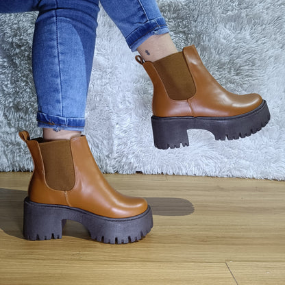 Botin de mujer Camel (BA82.Ca) - Gabybru Calzados