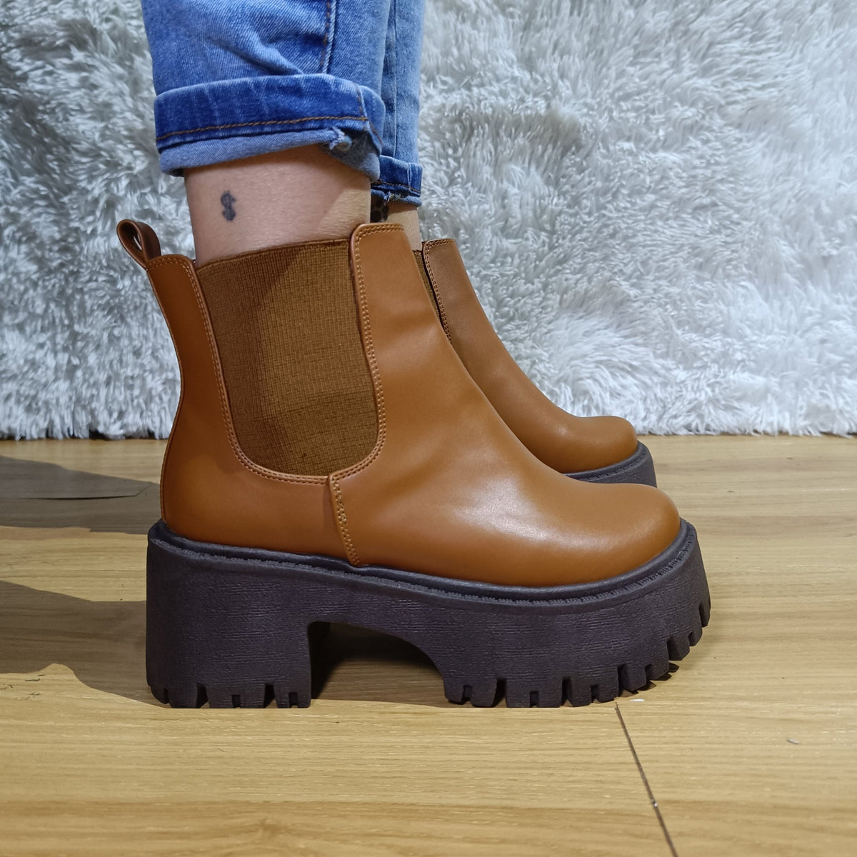 Botin de mujer Camel (BA82.Ca) - Gabybru Calzados