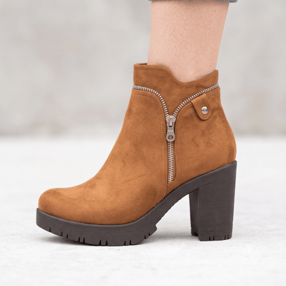 Botin De Mujer Camel Gamuza (BA57.CA) - Gabybru Calzados
