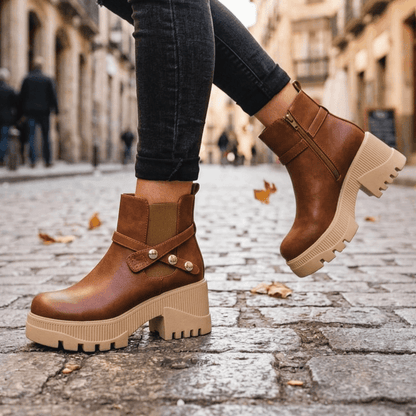 Botin de mujer Caramel Alto (BA41.Cr) - Gabybru Calzados