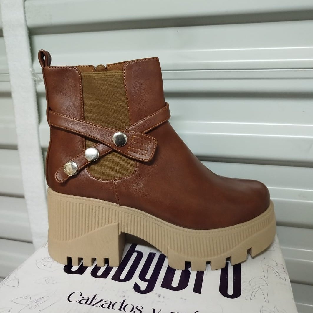 Botin de mujer Caramel Alto (BA41.Cr) - Gabybru Calzados