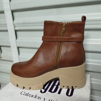 Botin de mujer Caramel Alto (BA41.Cr) - Gabybru Calzados