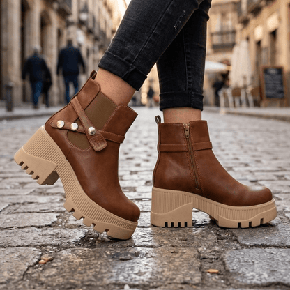 Botin de mujer Caramel Alto (BA41.Cr) - Gabybru Calzados