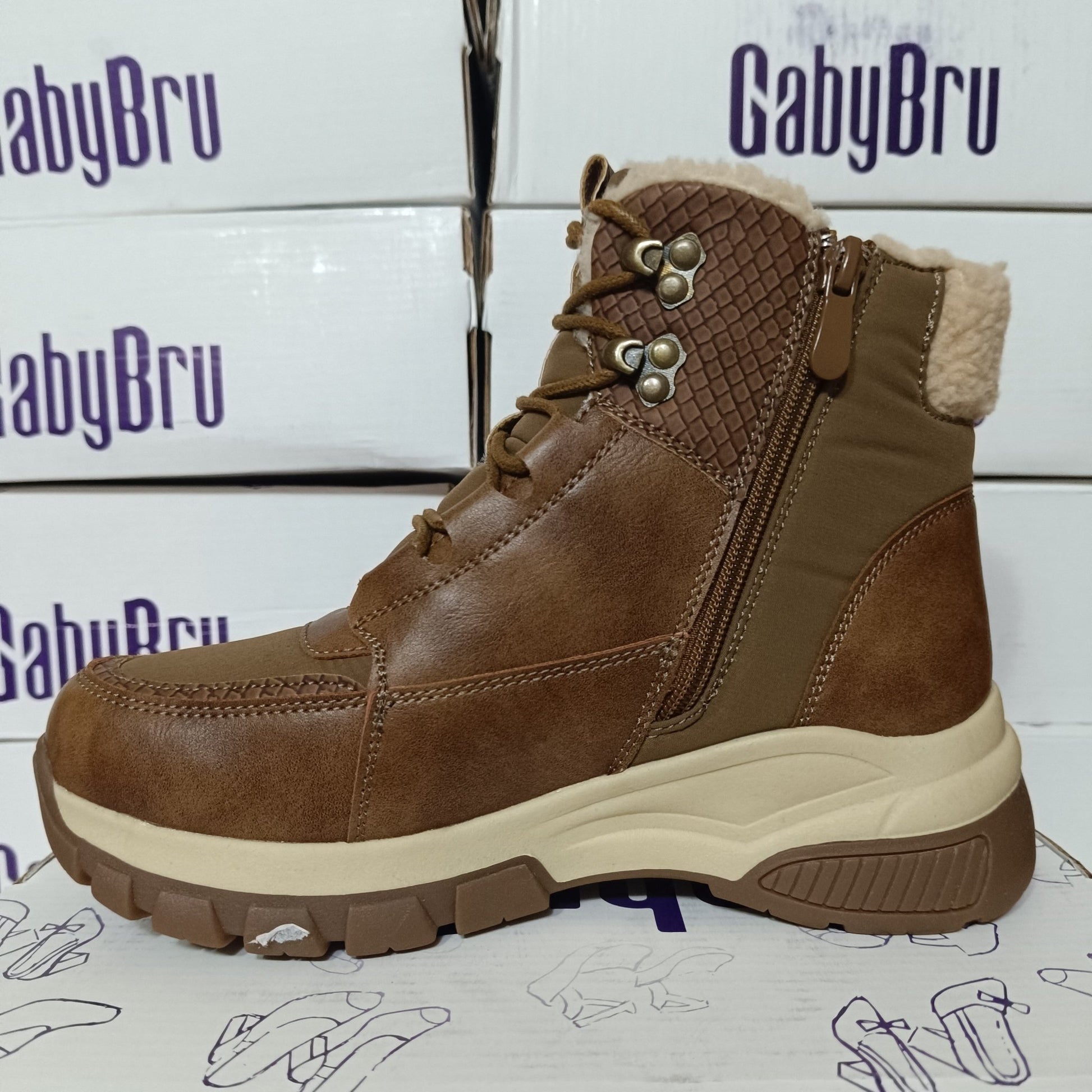 Botin de Mujer Chiporro Cafe (BB11.CF) - Gabybru Calzados