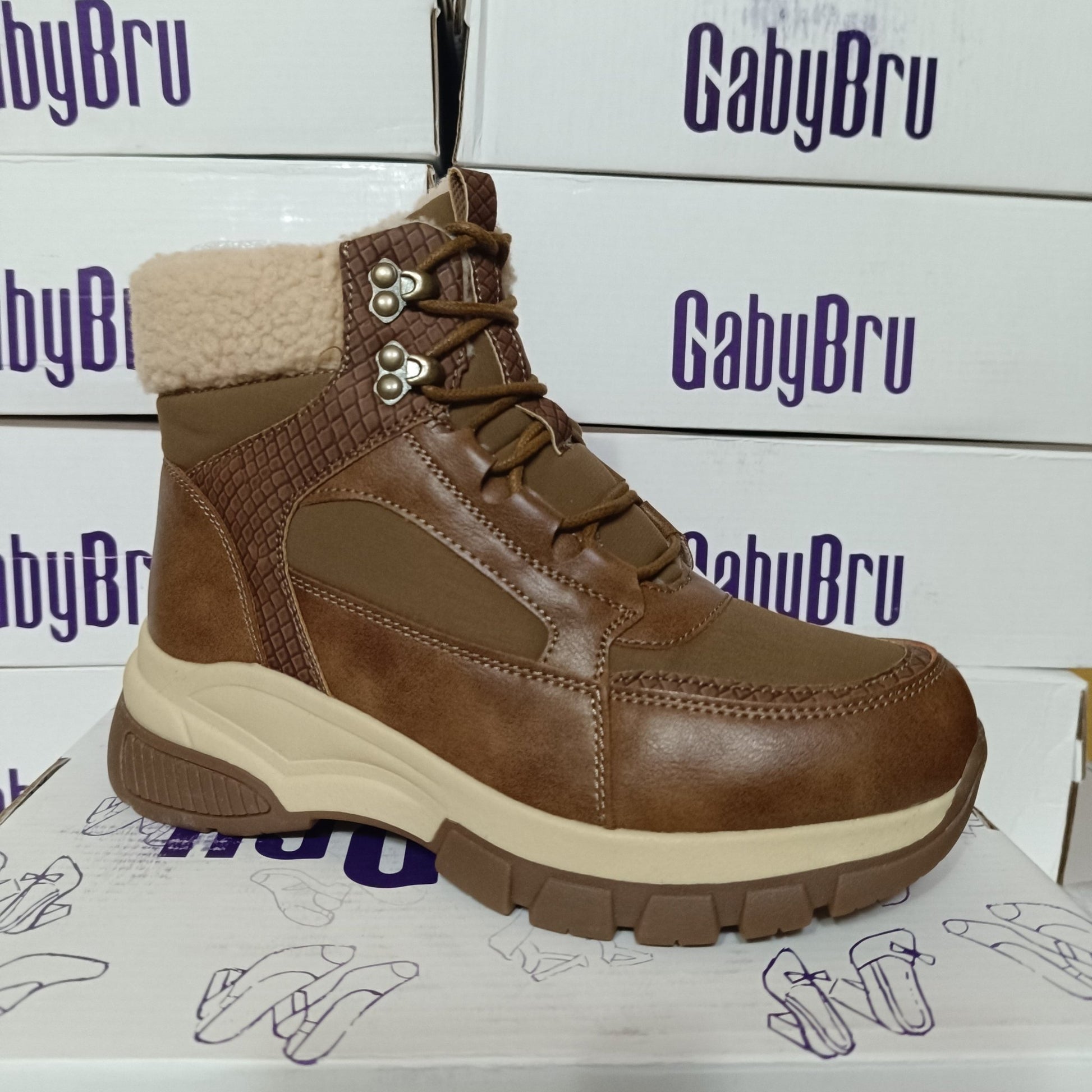 Botin de Mujer Chiporro Cafe (BB11.CF) - Gabybru Calzados