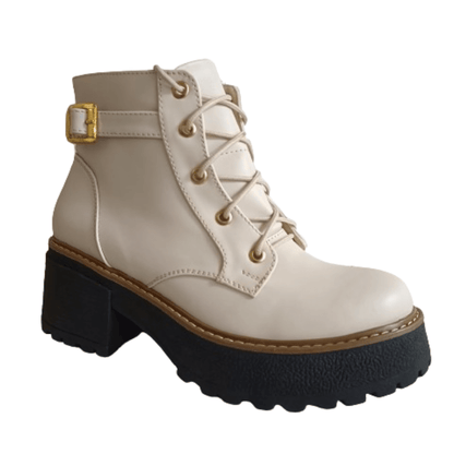 Botin De Mujer Color Hueso (BA8.U) - Gabybru Calzados