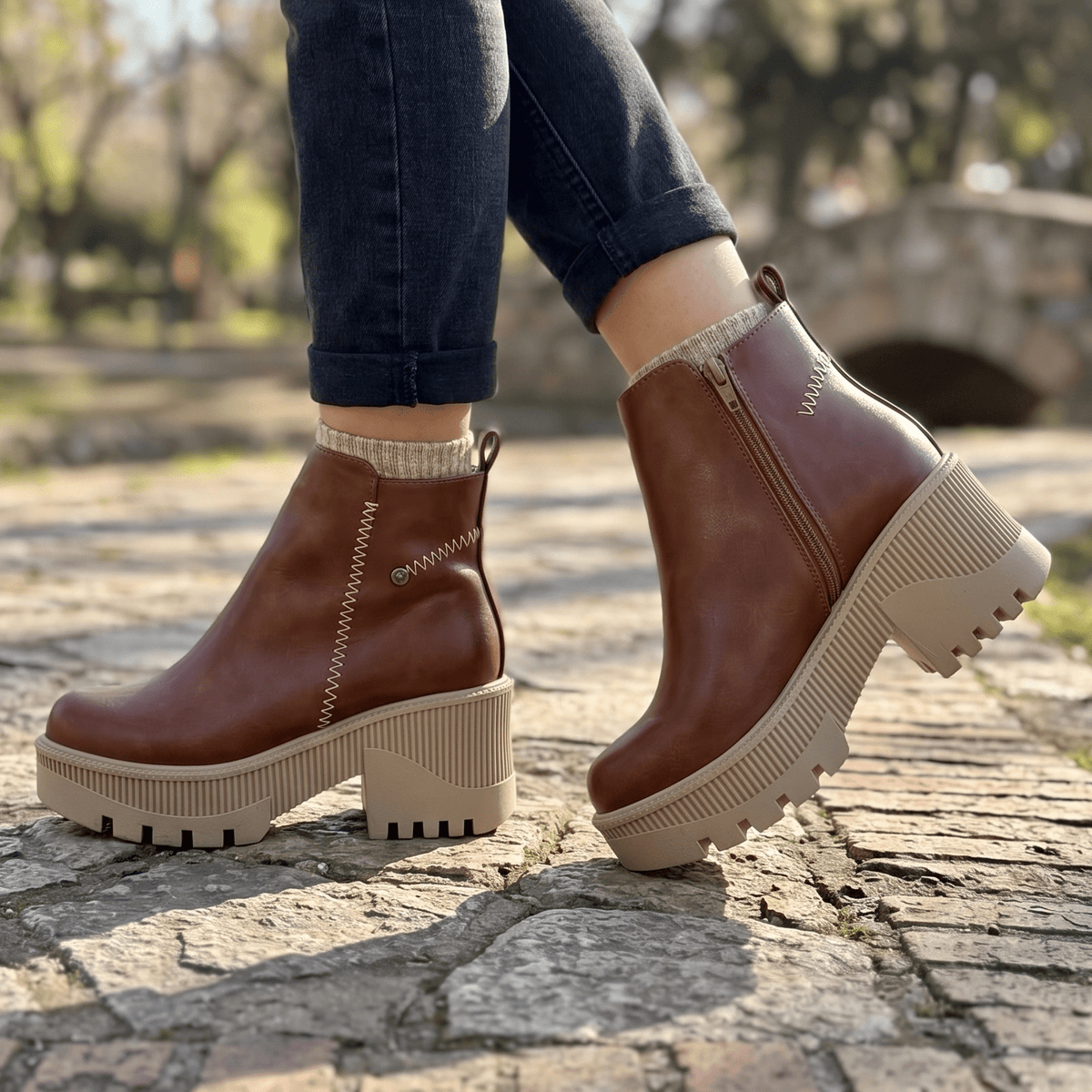 Botin de mujer Marron (BA38.c) - Gabybru Calzados