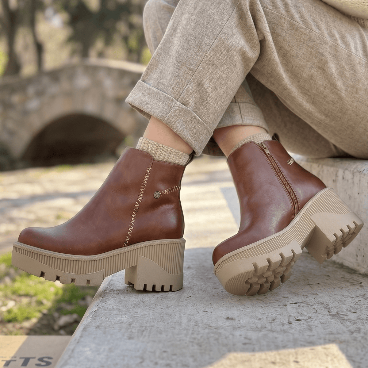 Botin de mujer Marron (BA38.c) - Gabybru Calzados