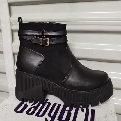 Botin de Mujer negra alto (BA130.N) - Gabybru Calzados