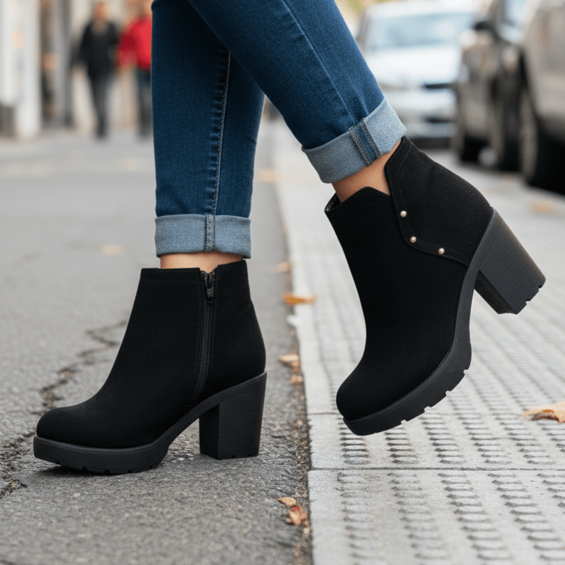 Botin de Mujer Negro alto (BA126.N) - Gabybru Calzados