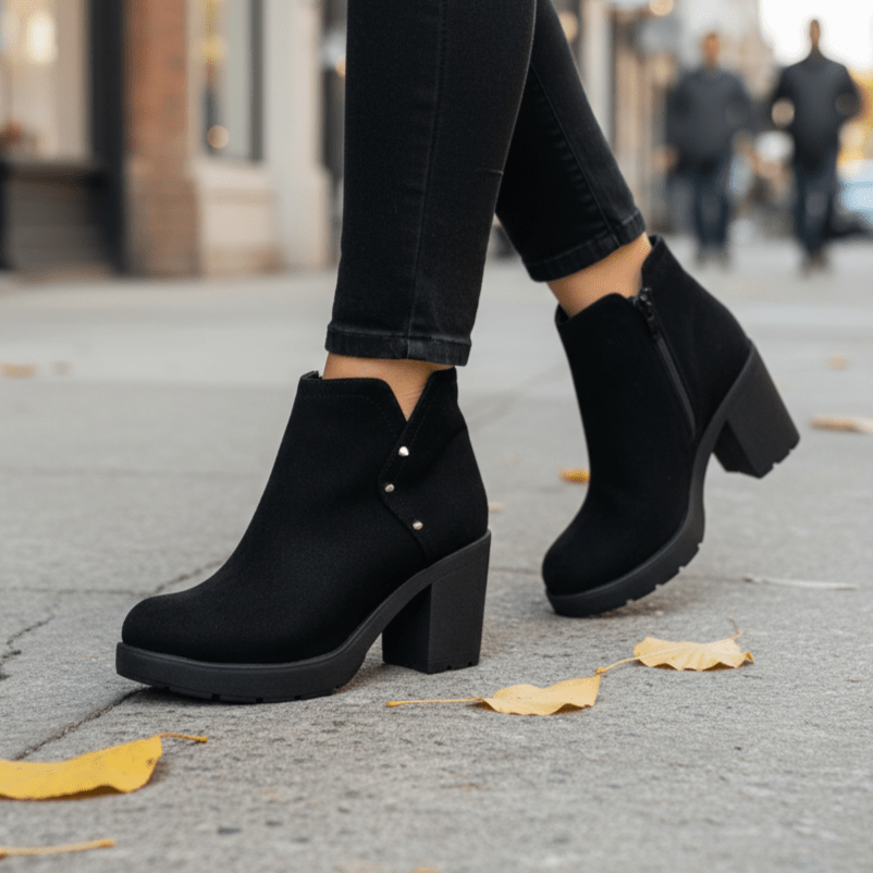 Botin de Mujer Negro alto (BA126.N) - Gabybru Calzados