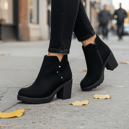 Botin de Mujer Negro alto (BA126.N) - Gabybru Calzados