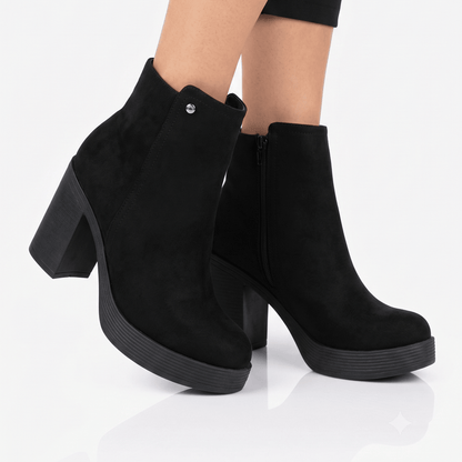 Botin De Mujer Negro Alto (BA146.N) - Gabybru Calzados