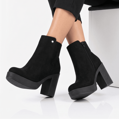Botin De Mujer Negro Alto (BA146.N) - Gabybru Calzados