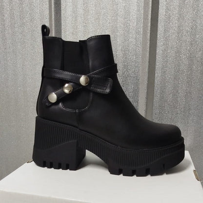 Botin de mujer Negro Alto (BA41.N) - Gabybru Calzados